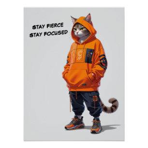 Stay Fierce, Stay Focused - Customizable Poster