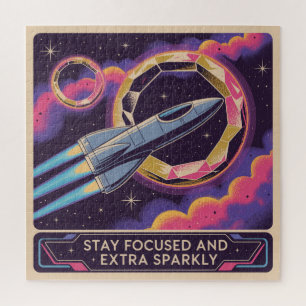 Stay Focused And Extra Sparkly Jigsaw Puzzle