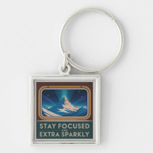 Stay Focused And Extra Sparkly Key Ring