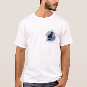 Stay Focused Artistic Black Cat Watercolor Tee