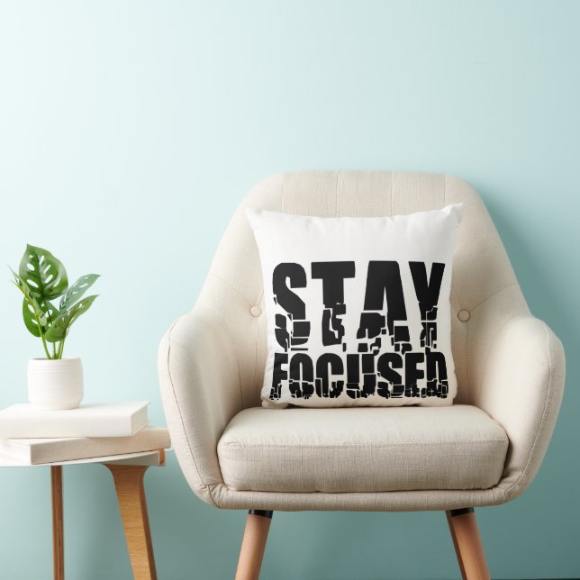 Stay Focused | First Name Motivational Phrase Cushion (Chair)