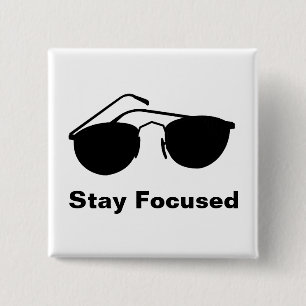 Stay Focused in 2026 15 Cm Square Badge
