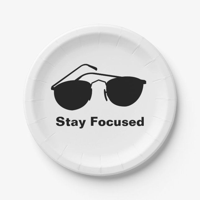 Stay Focused in 2026 Paper Plate (Front)