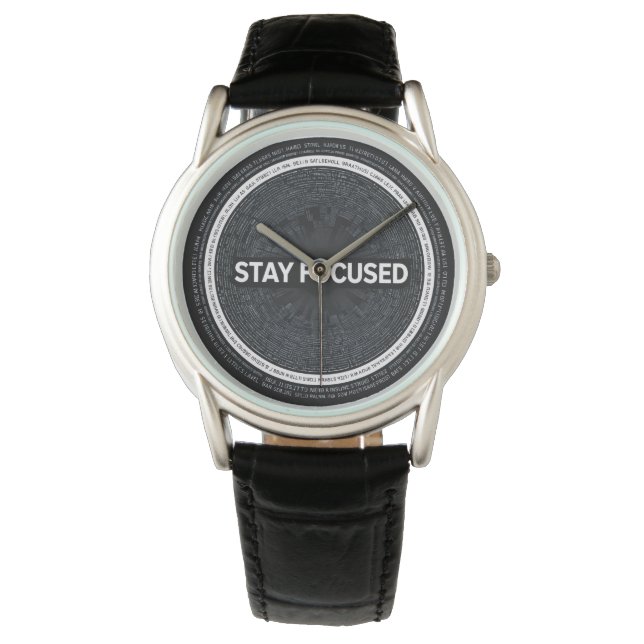 Stay Focused Motivational Watch Inspirationalquote (Front)