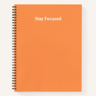 “Stay Focused” Orange Student Planner Journal