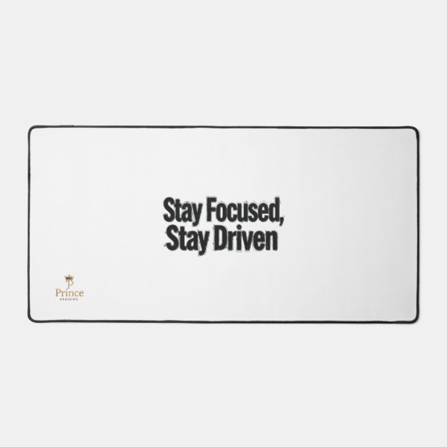🖱️ Stay Focused, Stay Driven - Motivational Mouse Desk Mat (Front)