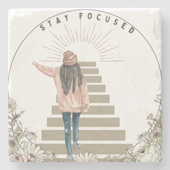 Stay Focused Stone Coaster (Front)
