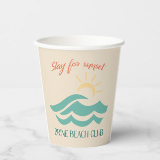 Stay for Sunset Brine Beach Club Cups