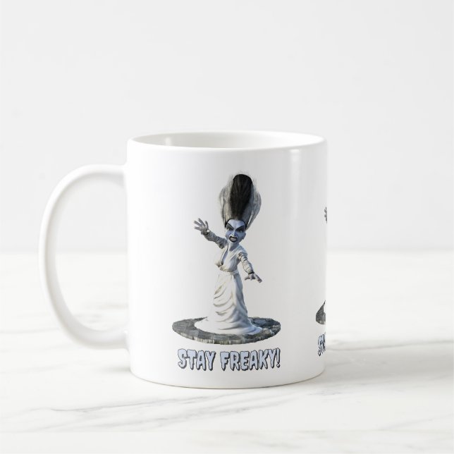 Stay Freaky! Bride of Frankenstein Coffee Mug (Left)