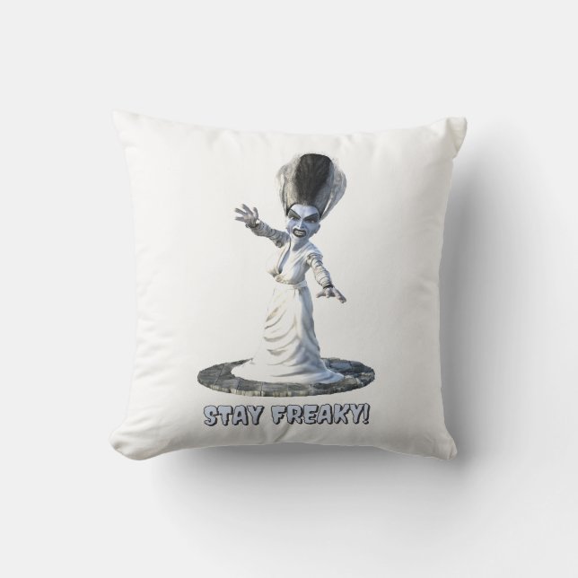 Stay Freaky! Bride of Frankenstein Cushion (Front)