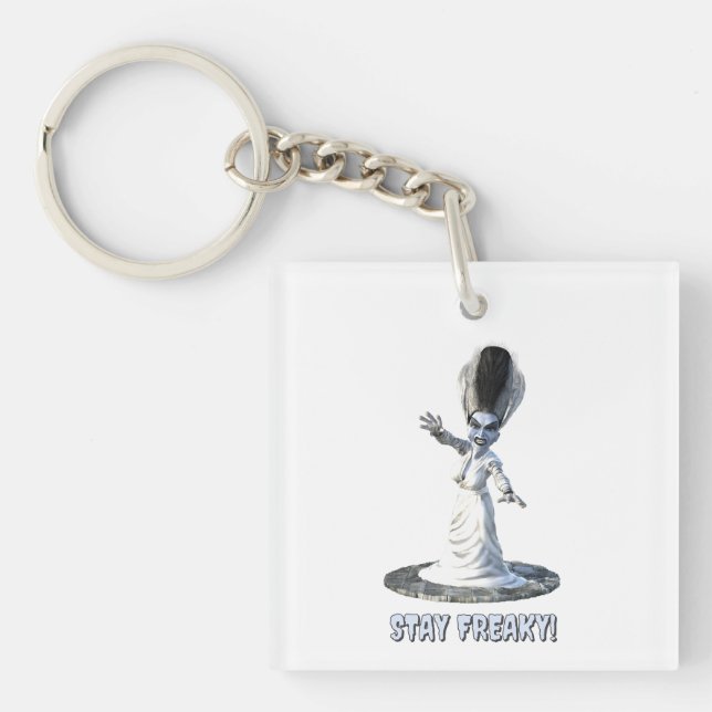 Stay Freaky! Bride of Frankenstein Key Ring (Front)