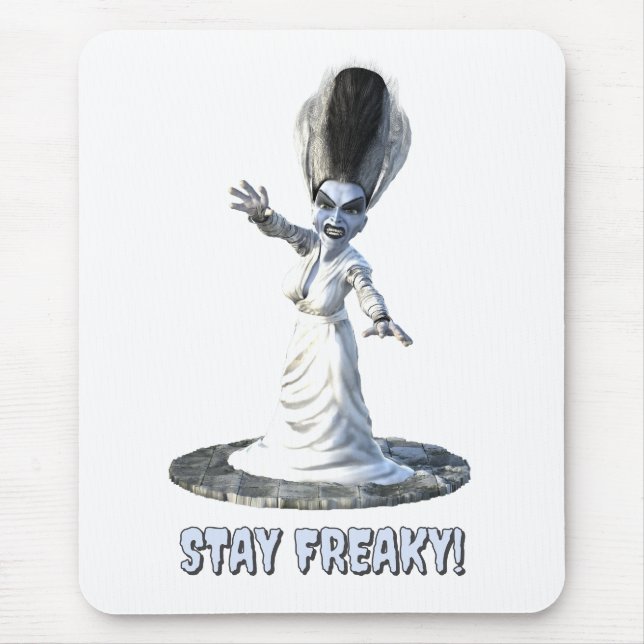 Stay Freaky! Bride of Frankenstein Mouse Mat (Front)