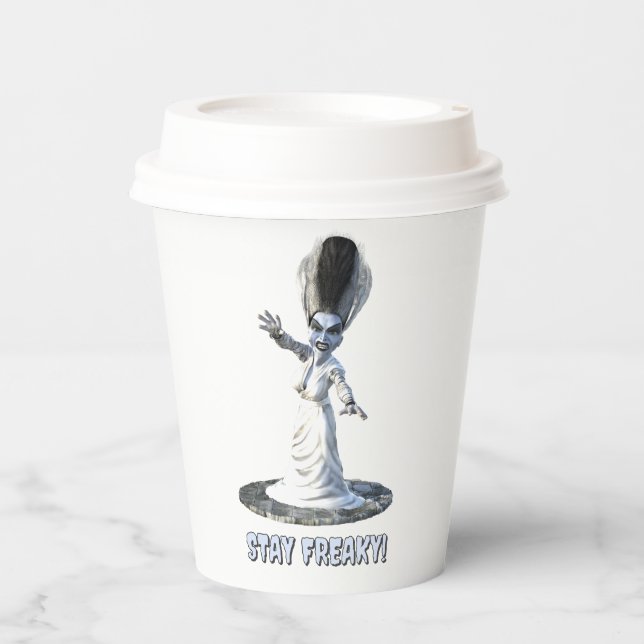 Stay Freaky! Bride of Frankenstein Paper Cups (Front)
