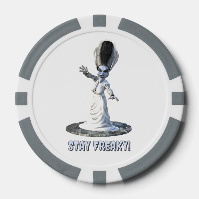 Stay Freaky! Bride of Frankenstein Poker Chips (Front)