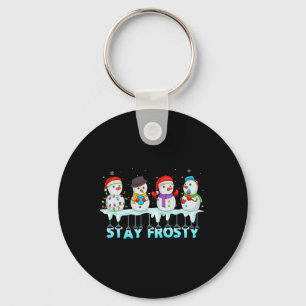 Stay Frosty Fun Christmas Cool Snowman Women Kids  Key Ring