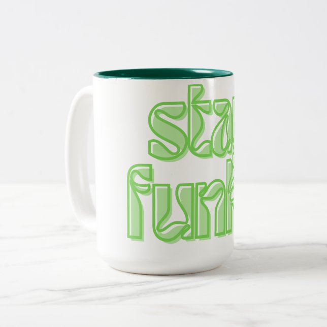 Stay Funky Two-Tone Coffee Mug (Front Left)