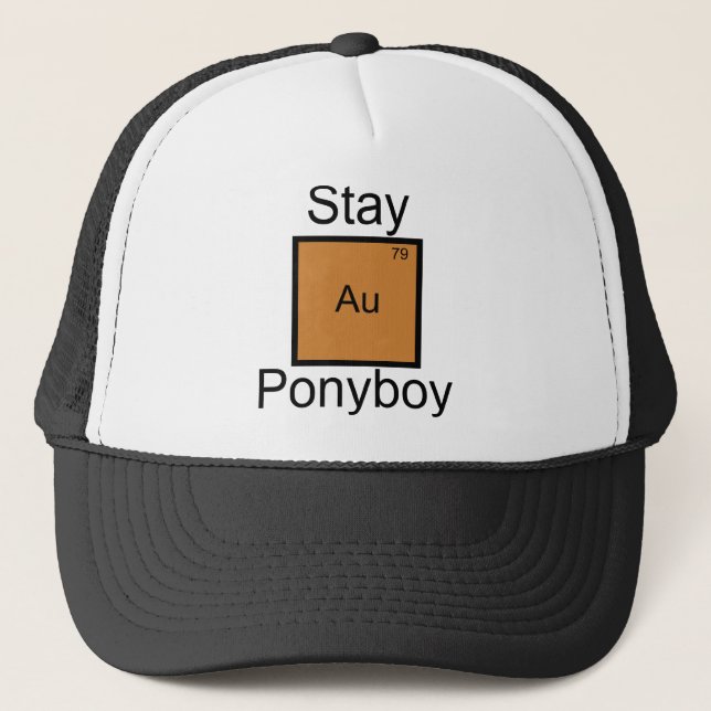 Stay Gold Ponyboy Element Pun Trucker Hat (Front)