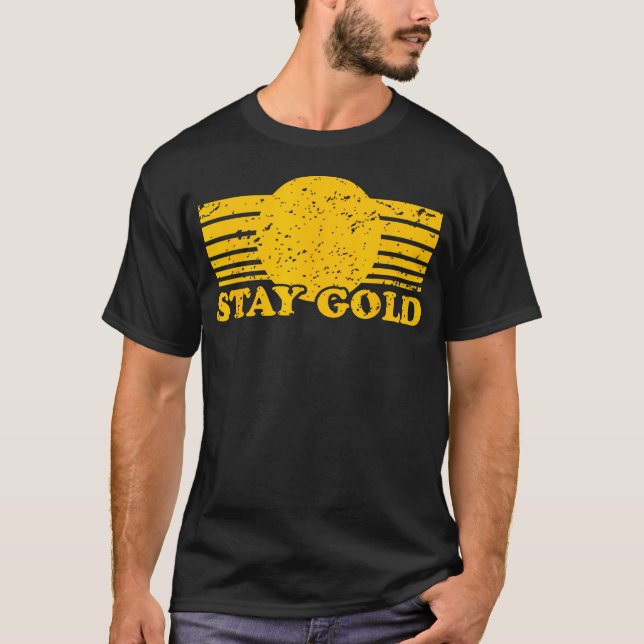 Stay Gold Ponyboy Outsiders Book Movie Novel Retro T-Shirt (Front)