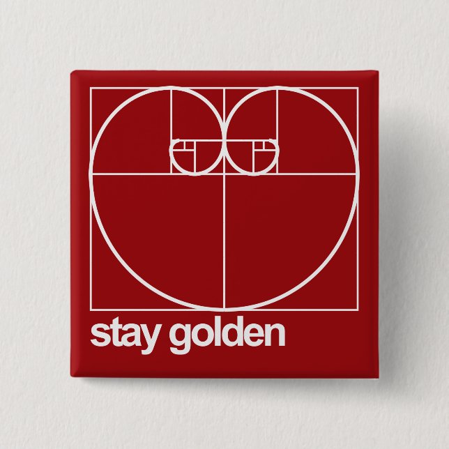 Stay Golden 15 Cm Square Badge (Front)