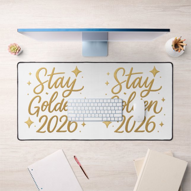 Stay Golden 2026 – Inspiring Office Mouse Pad (Office 1)