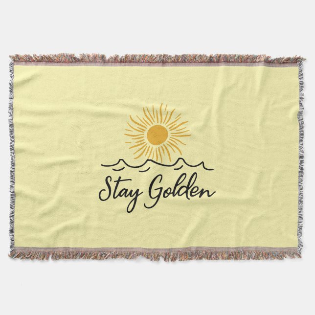 Stay Golden –Cosy Comfort with a Touch of Sunshine Throw Blanket (Front)