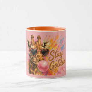 Stay Golden Giraffe   Cute Safari Animal  Mug