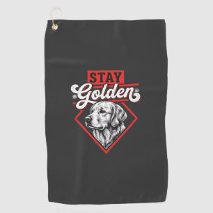Stay Golden Golden Retriever Dog Golf Towel