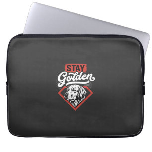 Stay Golden Golden Retriever Retro Dog Laptop Sleeve