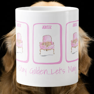 Stay Golden... Let's Mahj Golden Retriever Mahjong Large Coffee Mug