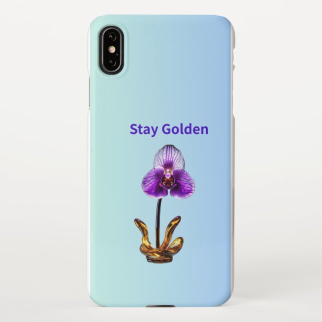 Stay Golden Orchid iPhone Case (Back)