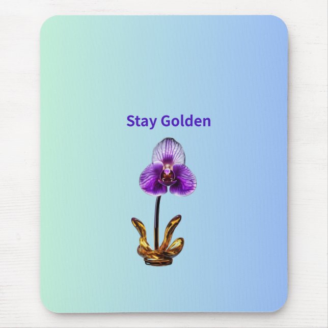 Stay Golden Orchid Mouse Mat (Front)