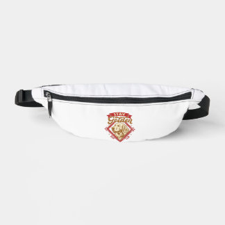 Stay Golden Retriever Dog Red Diamond_1 Bum Bags