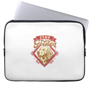 Stay Golden Retriever Dog Red Diamond_1 Laptop Sleeve
