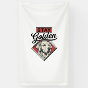 Stay Golden Retriever Vintage Dog Vector Design_1 Banner