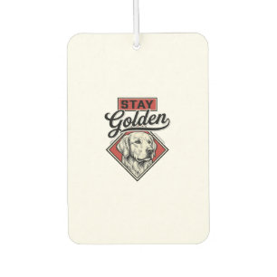 Stay Golden Retriever Vintage Dog Vector Design_1 Car Air Freshener