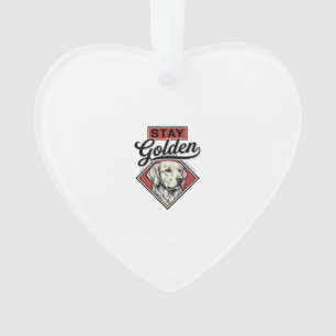 Stay Golden Retriever Vintage Dog Vector Design_1 Ornament