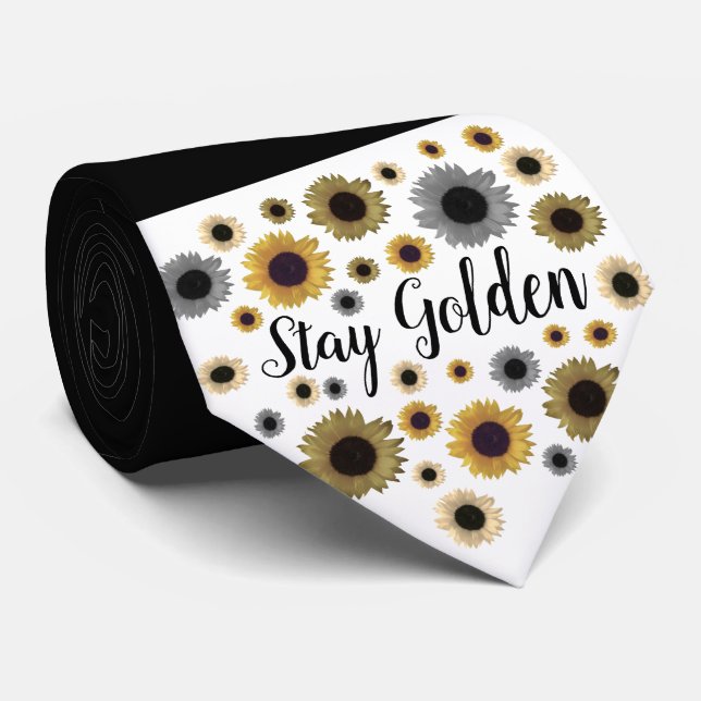 Stay Golden, Sunflower Tie (Rolled)