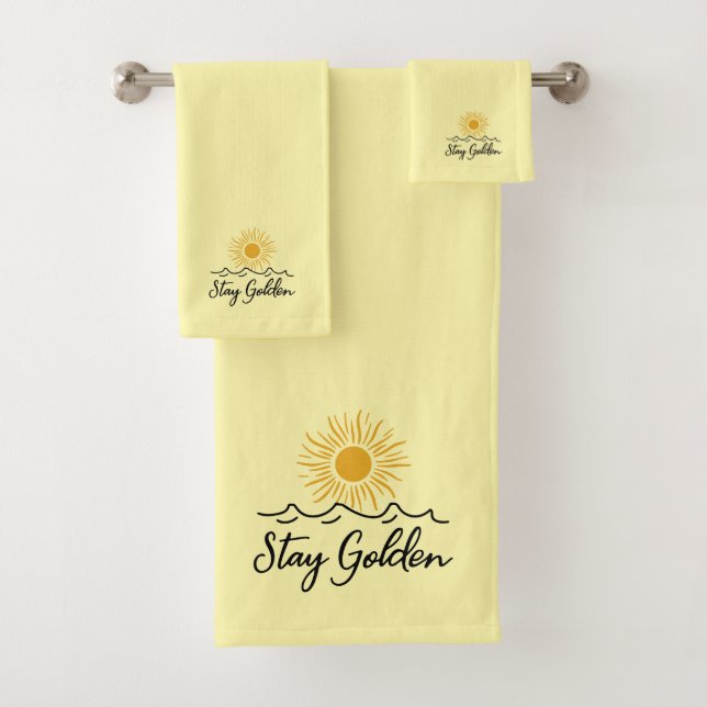 Stay Golden Towel – Soft, Stylish & Sun (Insitu)