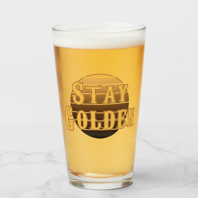 Stay golden vintage  glass (Front Filled)