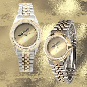 Stay Golden with a Touch of Glam Personalised Watch