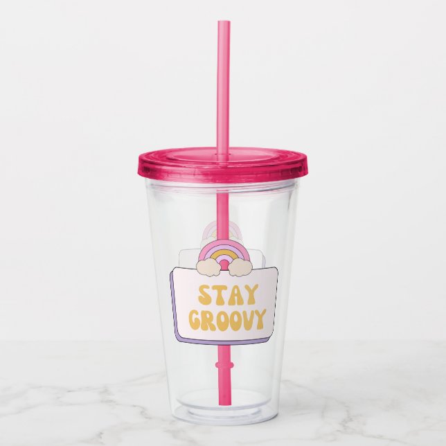 Stay Groovy Acrylic Tumbler (Front)