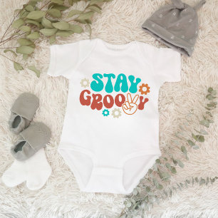 Stay Groovy Baby Romper Bodysuit