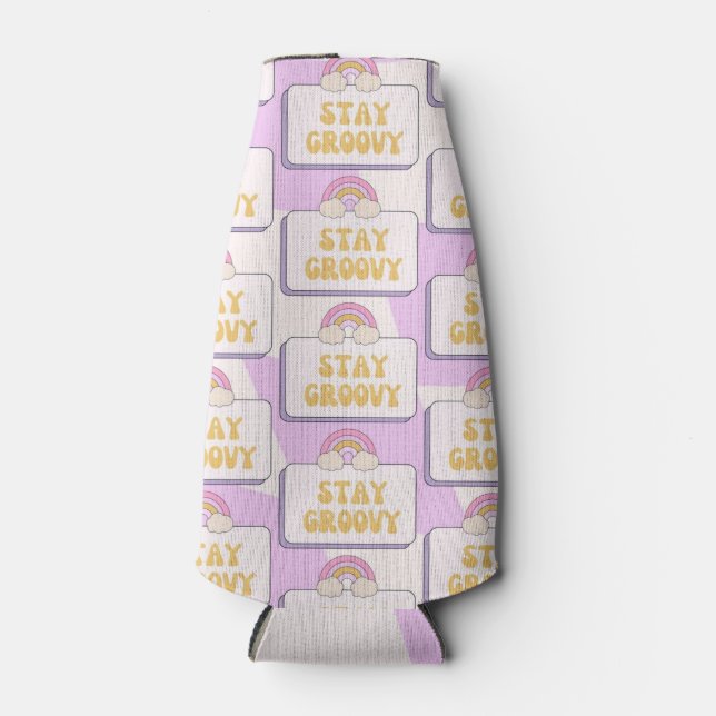 Stay Groovy Bottle Cooler (Front)