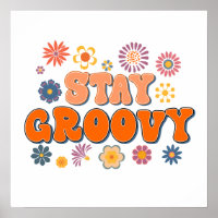 Stay Groovy Flower Power 60's Retro 