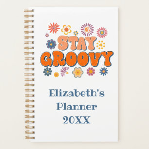 Stay Groovy Flower Power Retro Yearly Planner