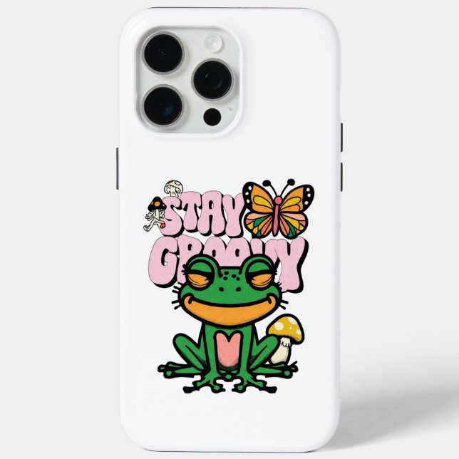 Stay Groovy Frog Vibes Case-Mate iPhone Case (Back)