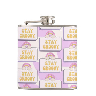 Stay Groovy Hip Flask