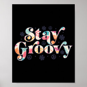 Stay Groovy Hippie Peace Sign Retro 60s 70s Daisy