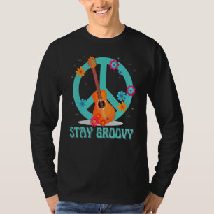 Stay Groovy Hippie Retro Style Peace Sign 60s 70s T-Shirt