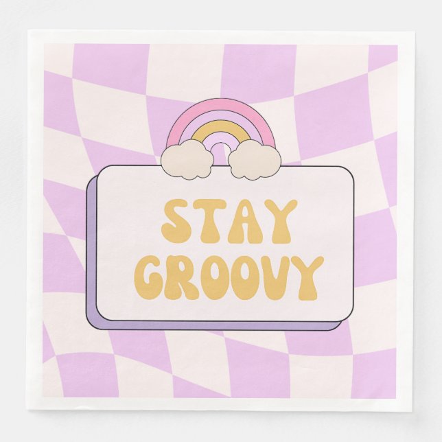 Stay Groovy Napkin (Front)